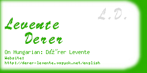 levente derer business card